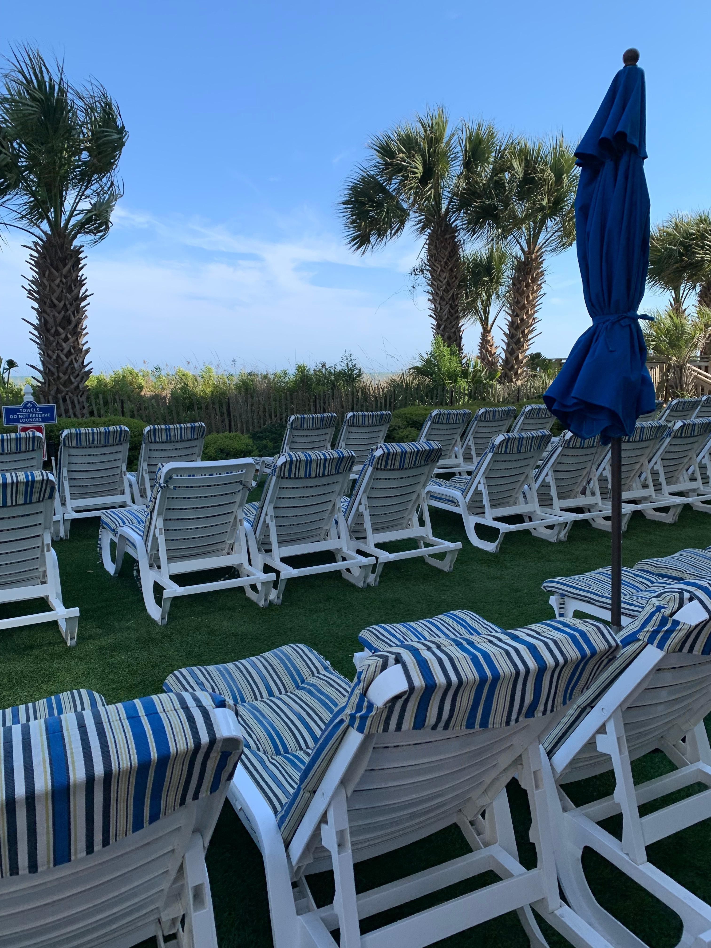 Outdoor beach chairs