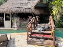 Construction at the main pool