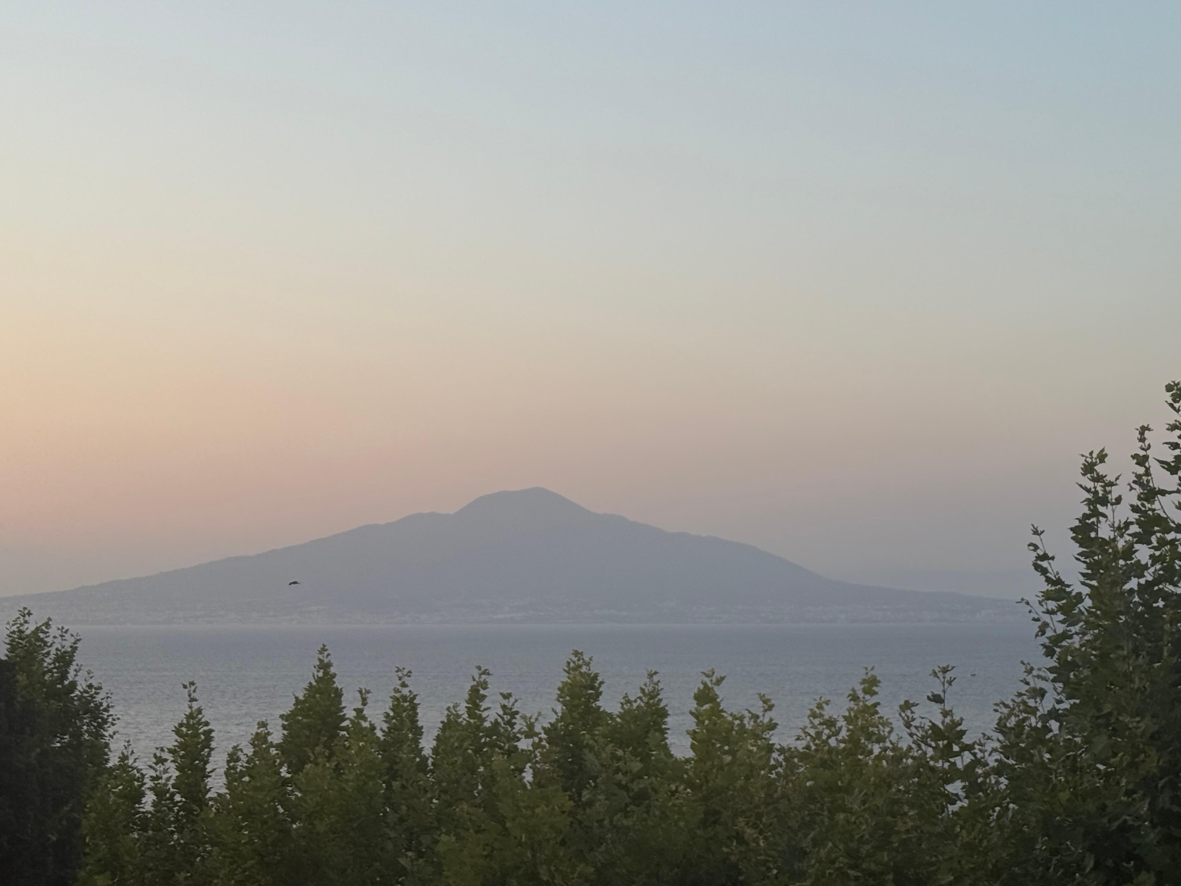 Mount Vesuvius from balcony of suite