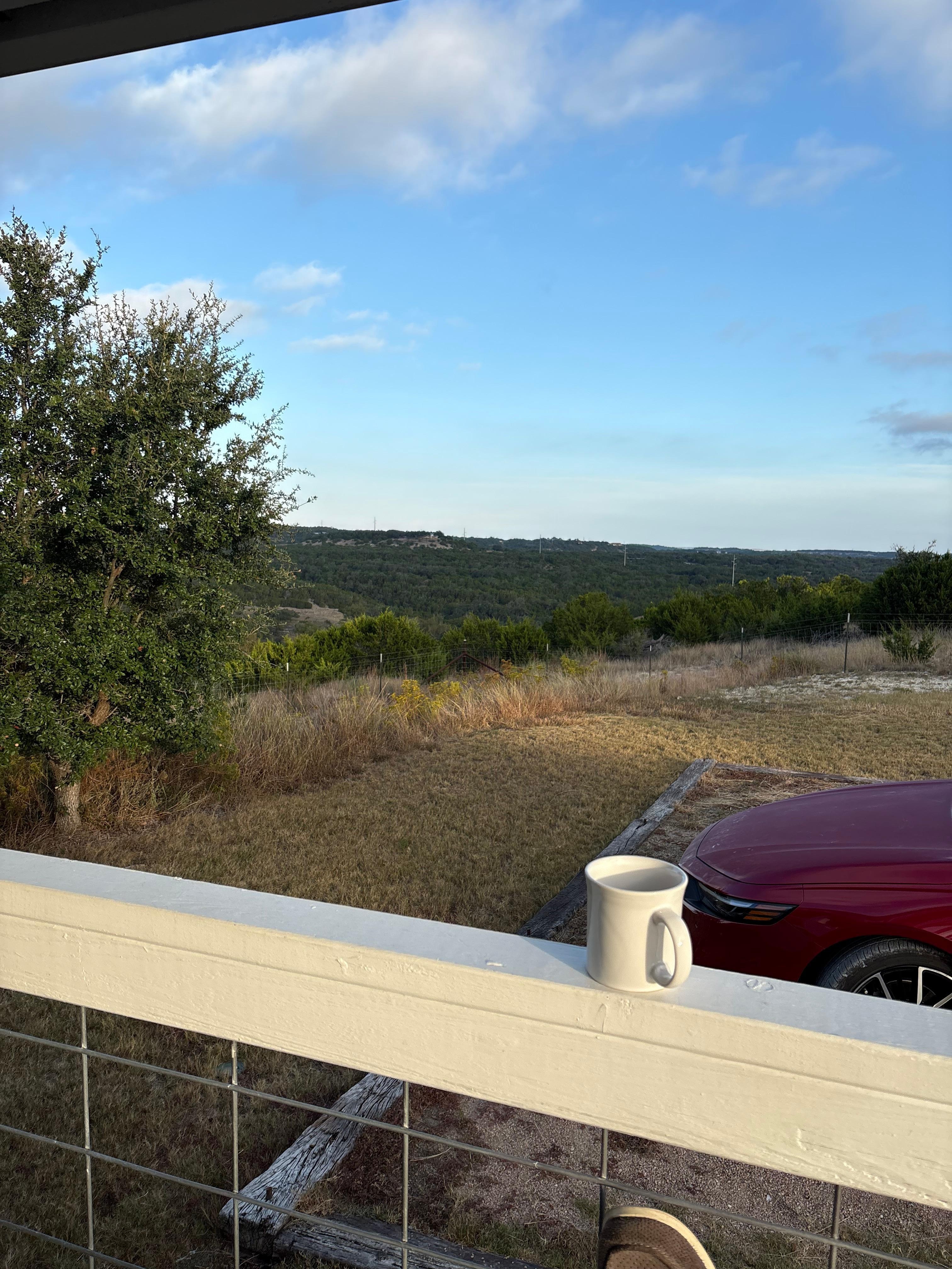 Morning coffee with a view. 
