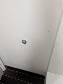 Stains on bathroom walls