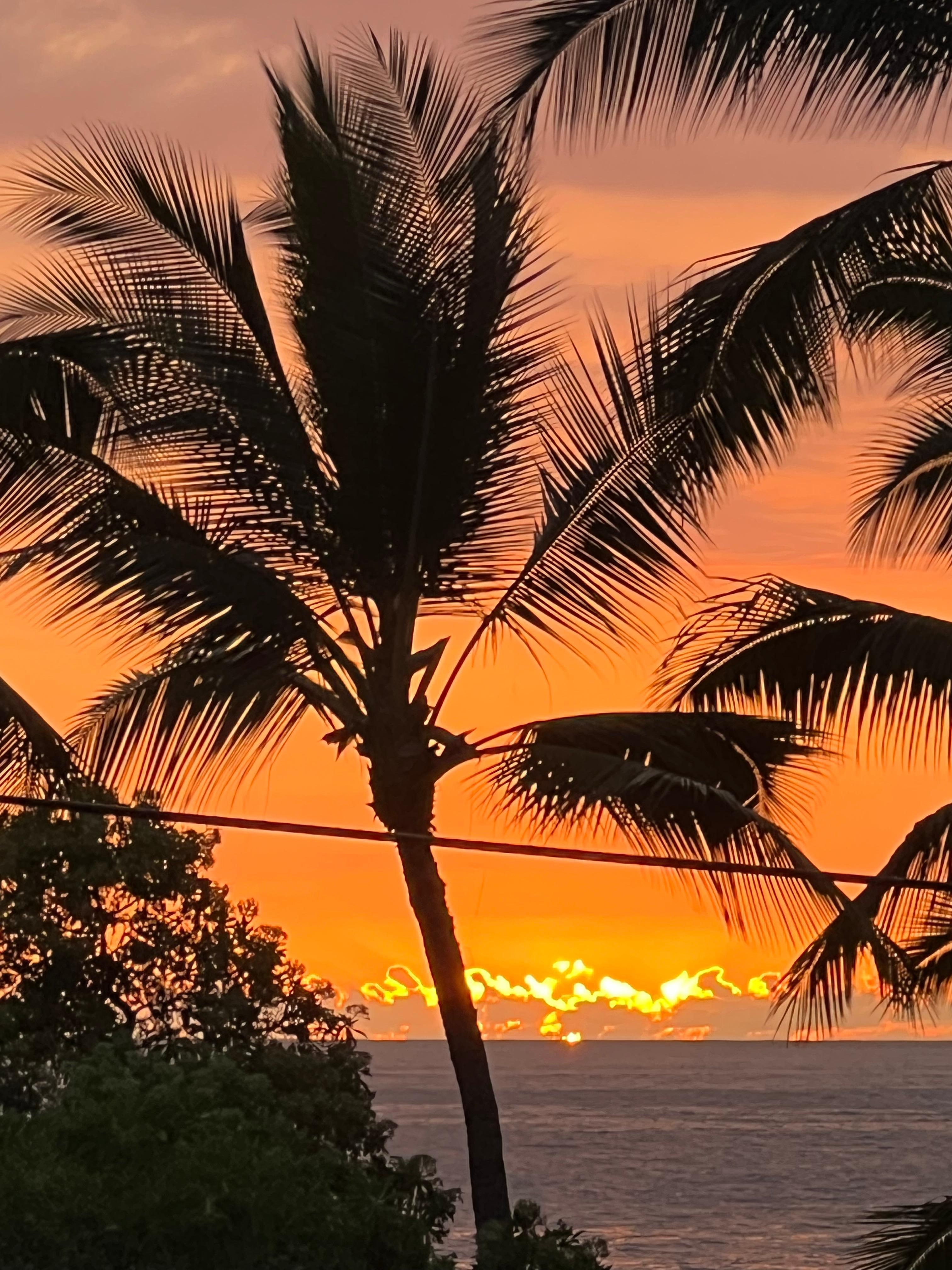 Sunset from the dining area porch third level.