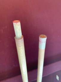 No pool cue
tips on all but
one pool cue.
Only wood
stubs.We had to share
one pool cue.