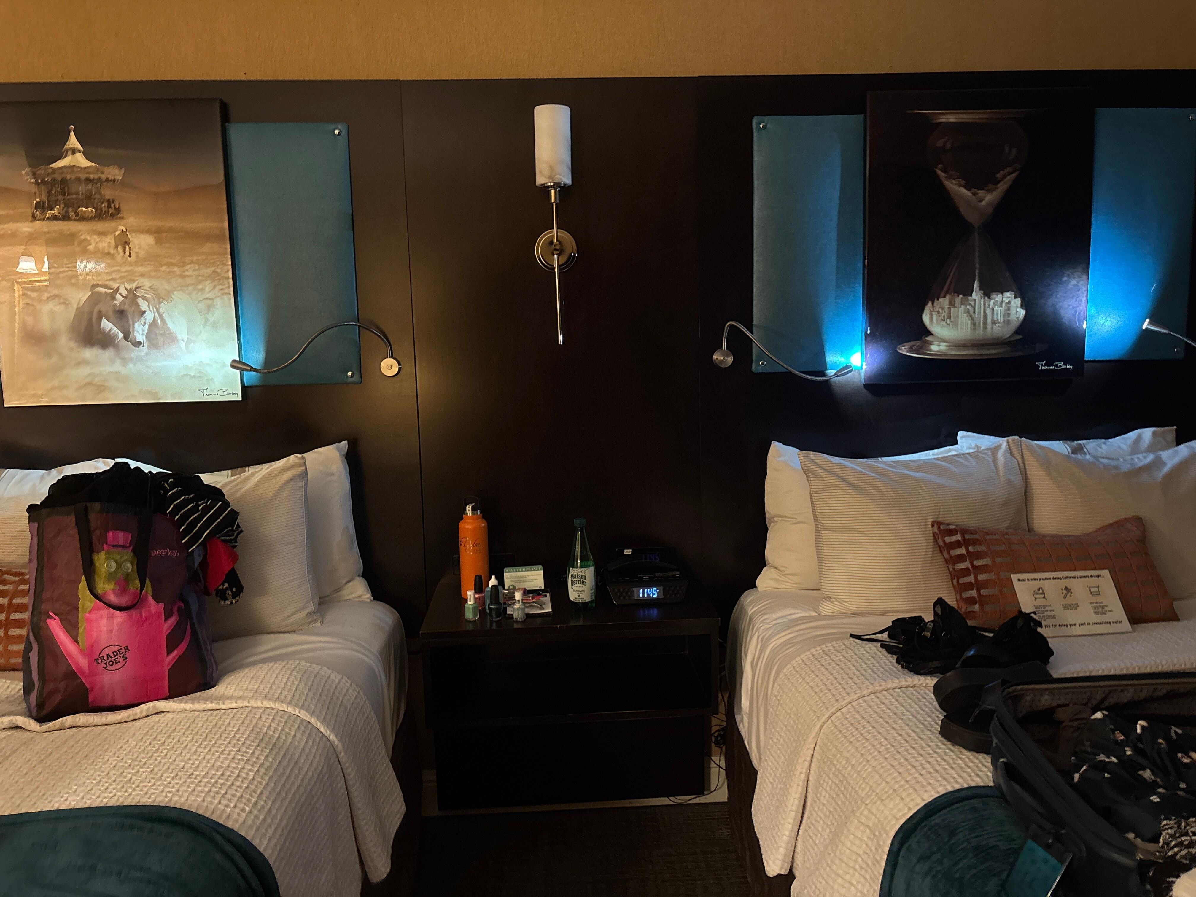My room… looked like it was the 50s but with modern tv, etc. 