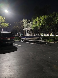 Very annoying. Boats were taking up parking spaces. Too close to the line to take the chance to park overnight.