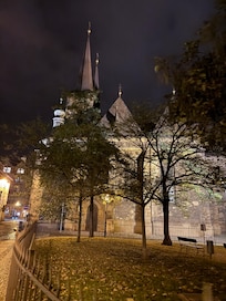 Another angle of the church outside of the hotel.