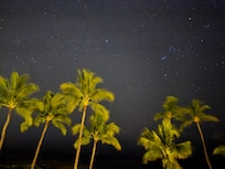 Balcony view at night