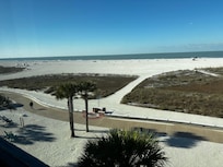 View from our room of the beach