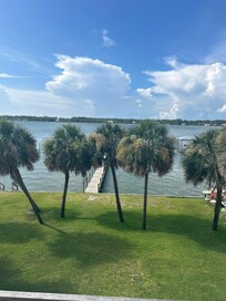 Picture of the lagoon from the upstairs balcony