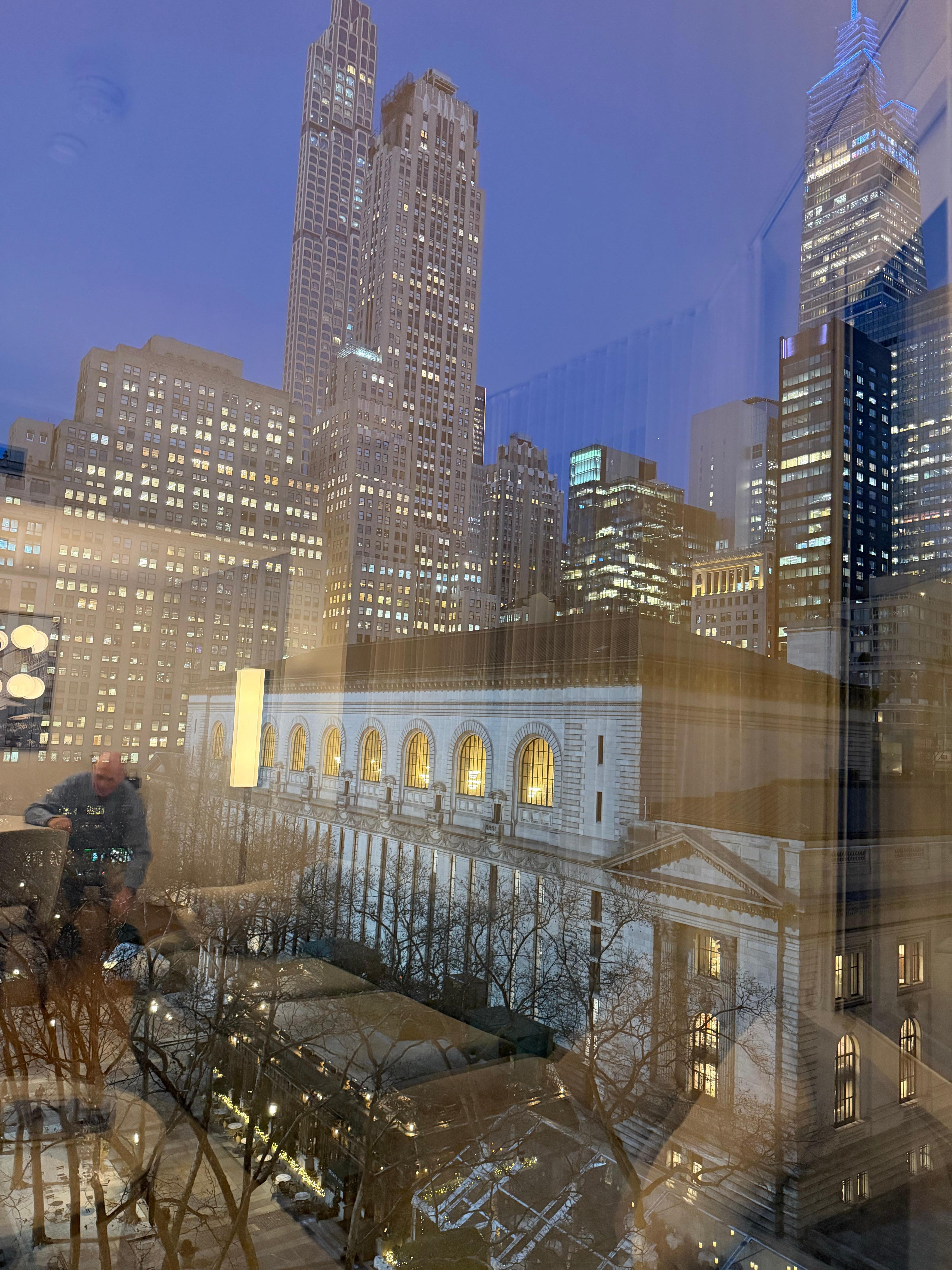 The view at night.