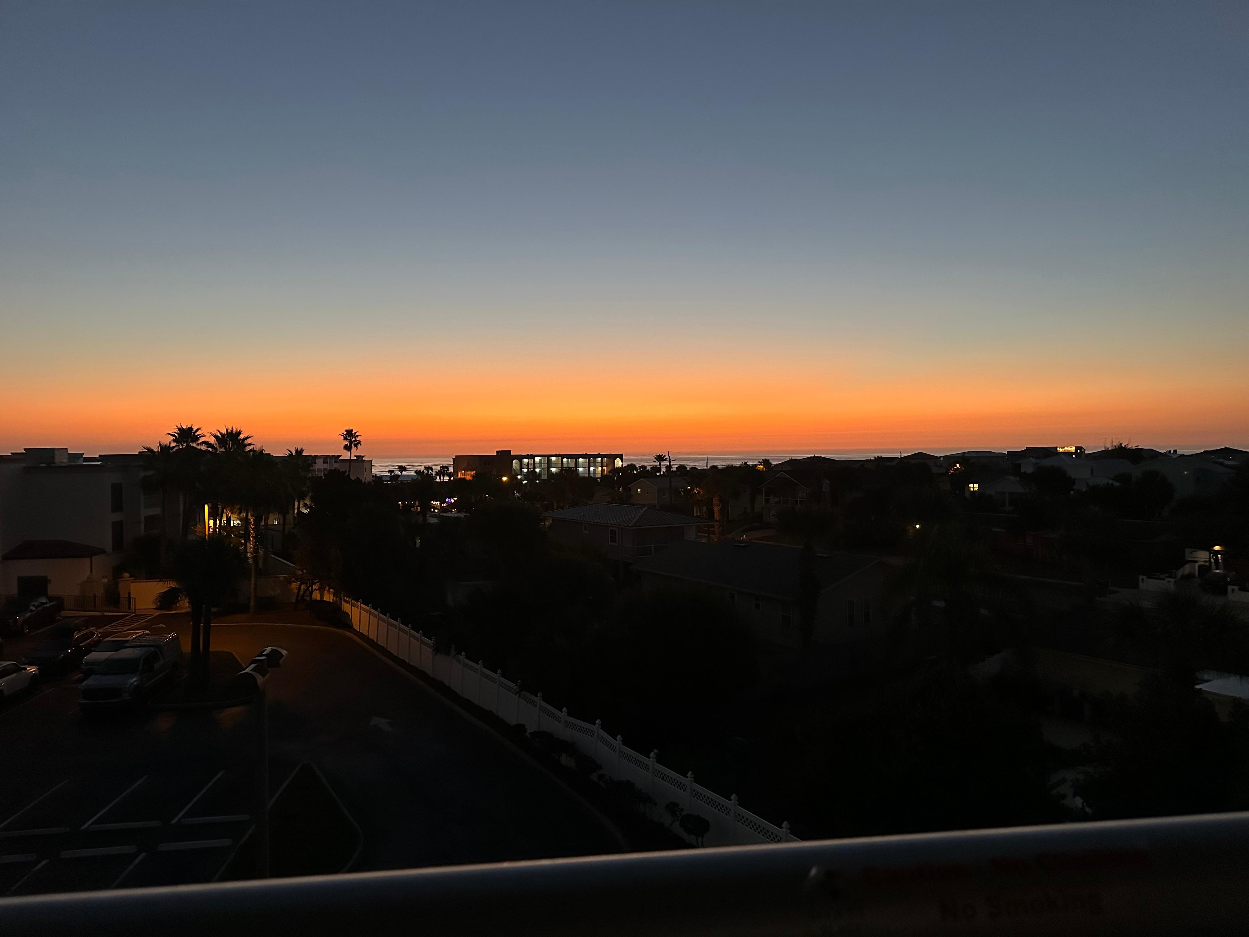 Beginning of the sunrise from our room. 