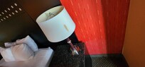 Dirty lamp shades.