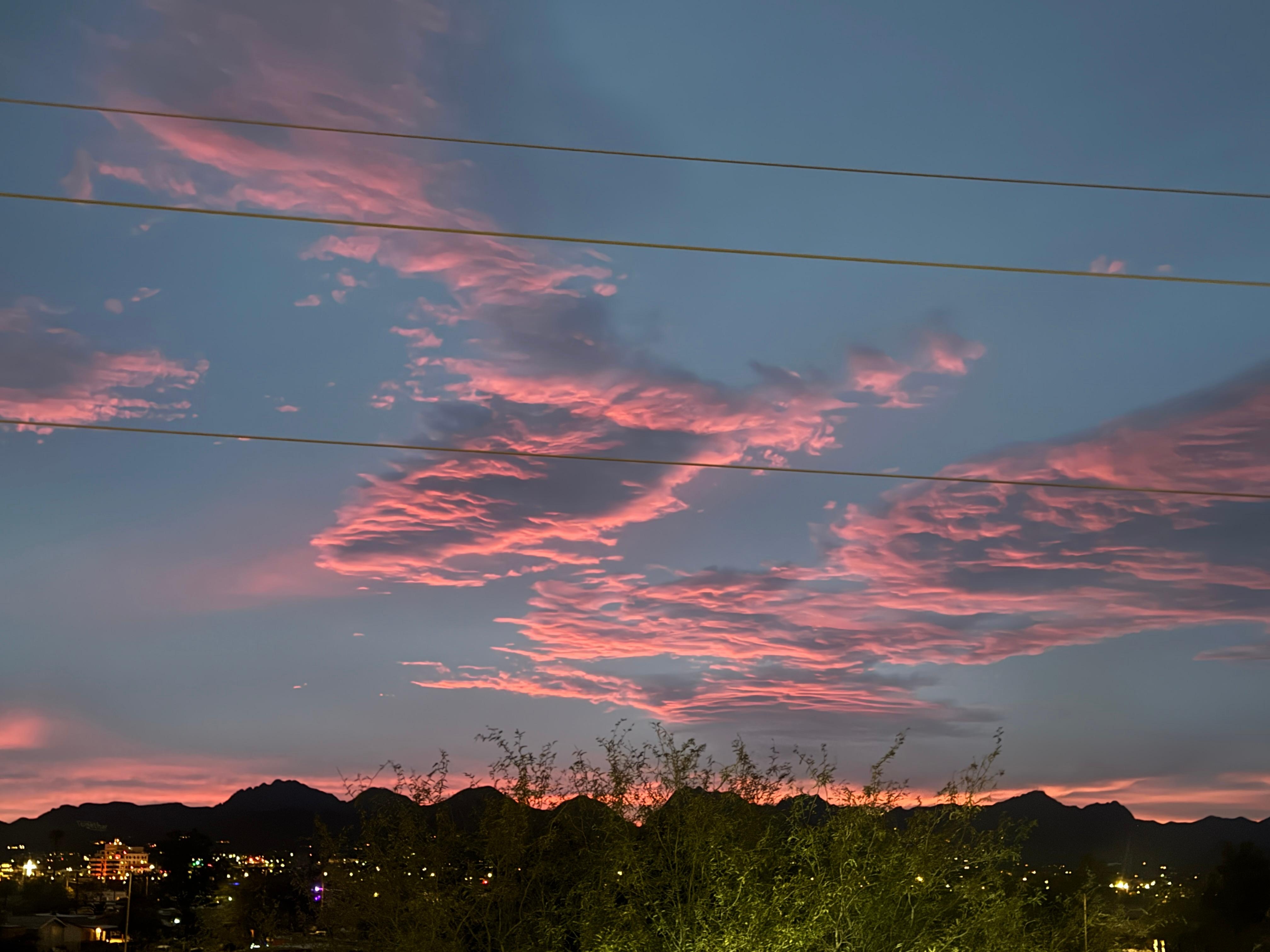 Sunset view from hotel room