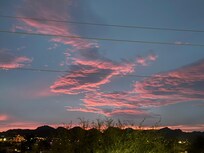 Sunset view from hotel room