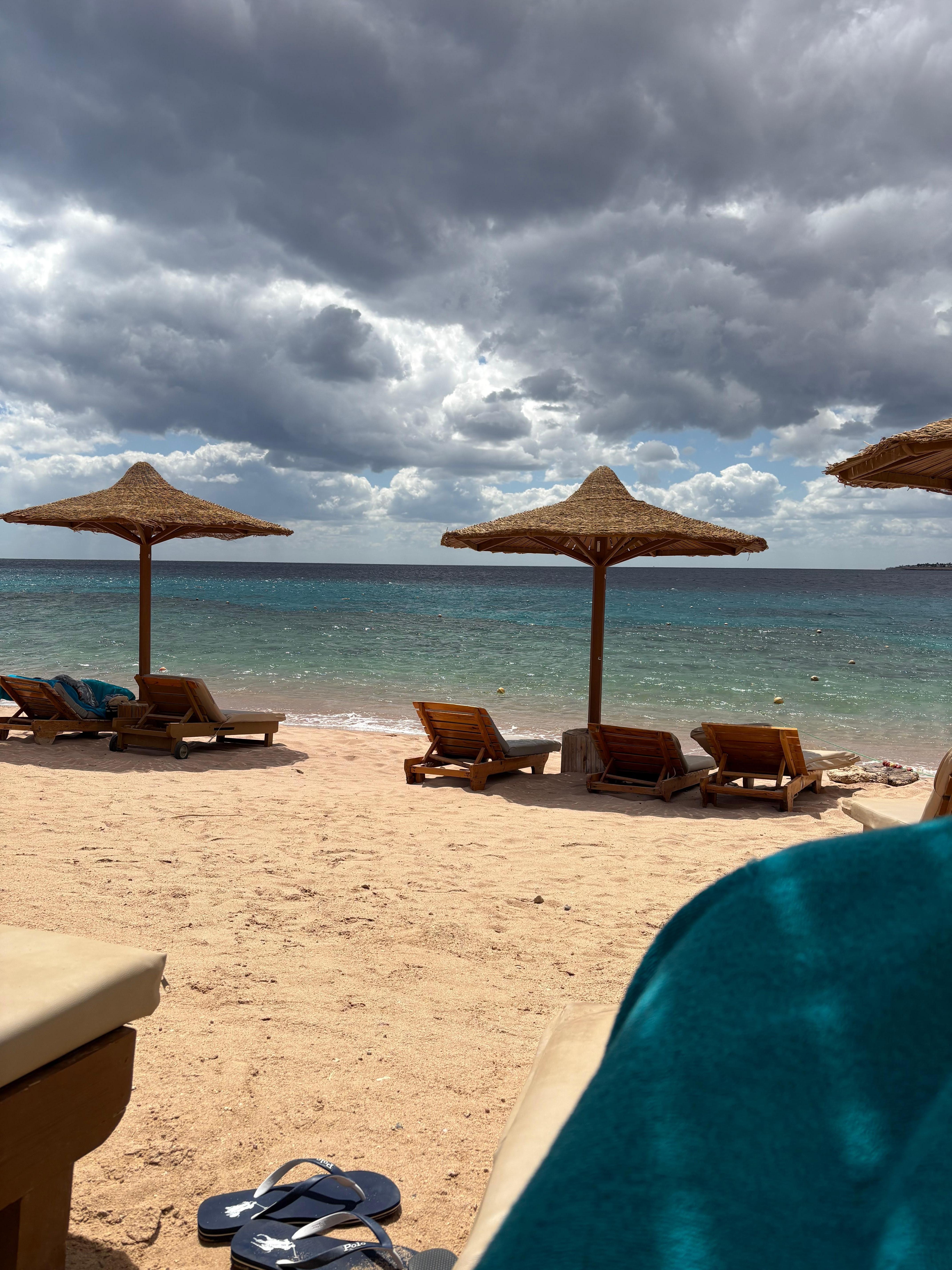 The weather was beautiful 