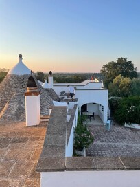 From roof terrace showing trulli