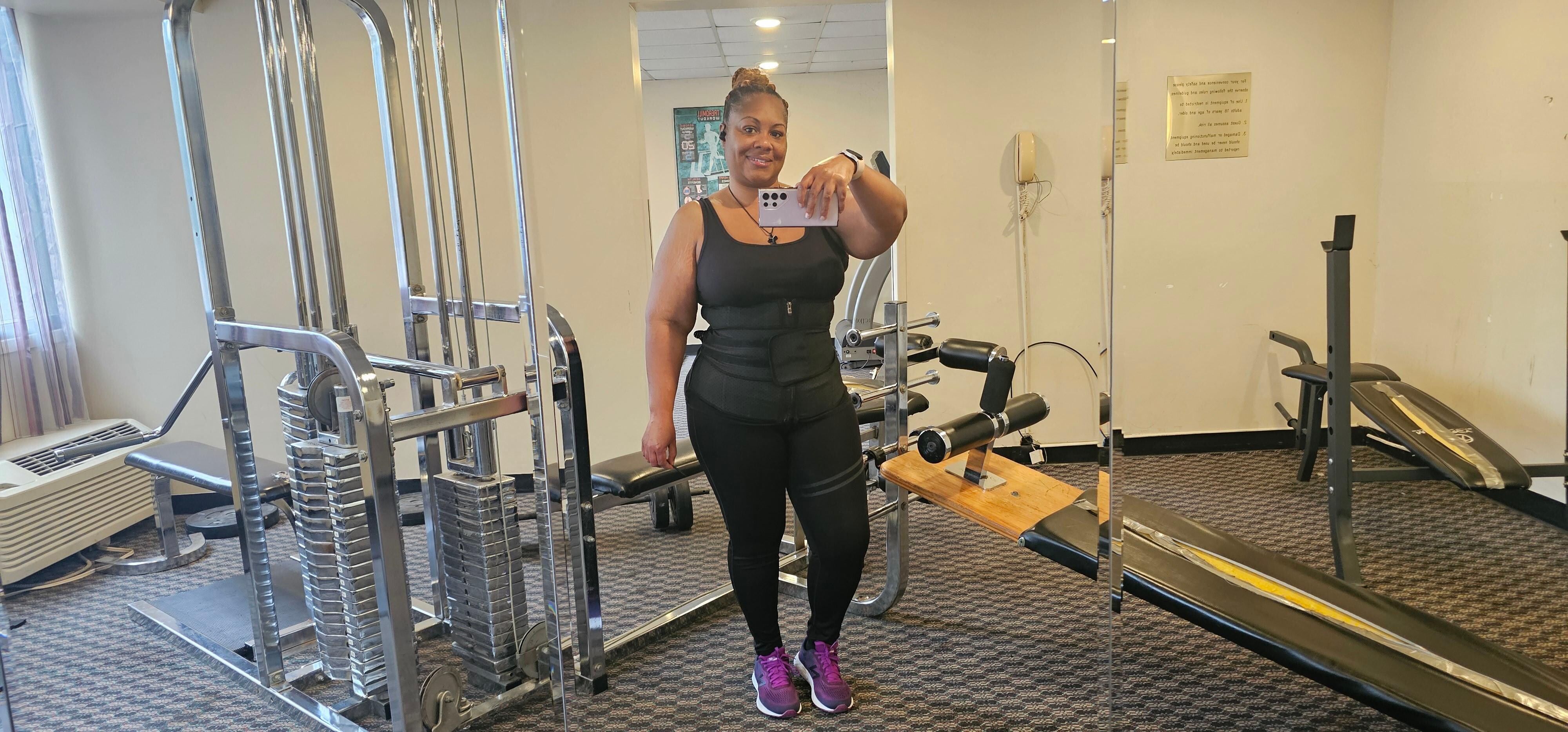 In the fitness center 💪🏾 