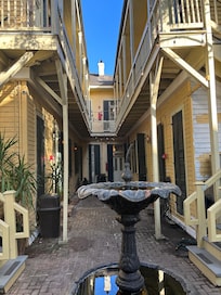 Courtyard in the back of the hotel.