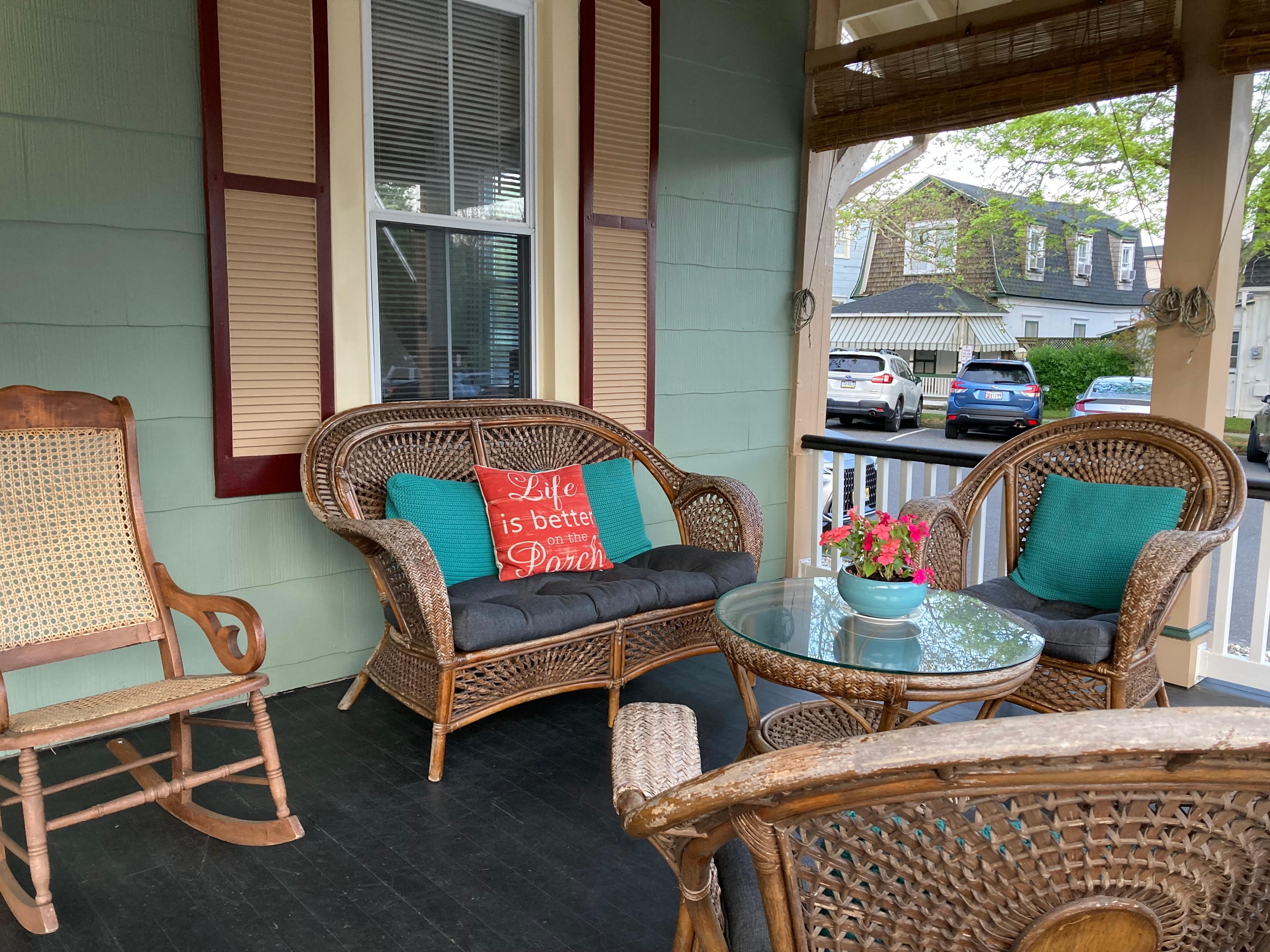 A welcoming porch after a nice walk