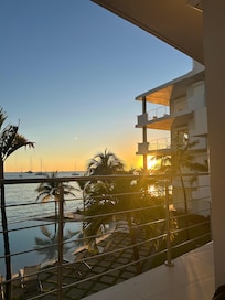 From the balcony at sunset