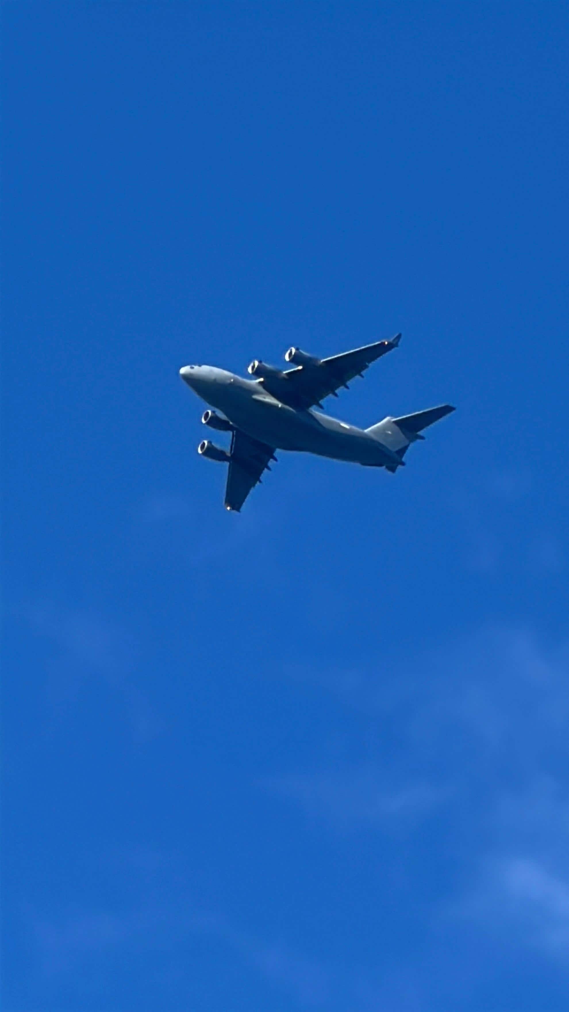1 of 3 different types of military aircraft we saw. 