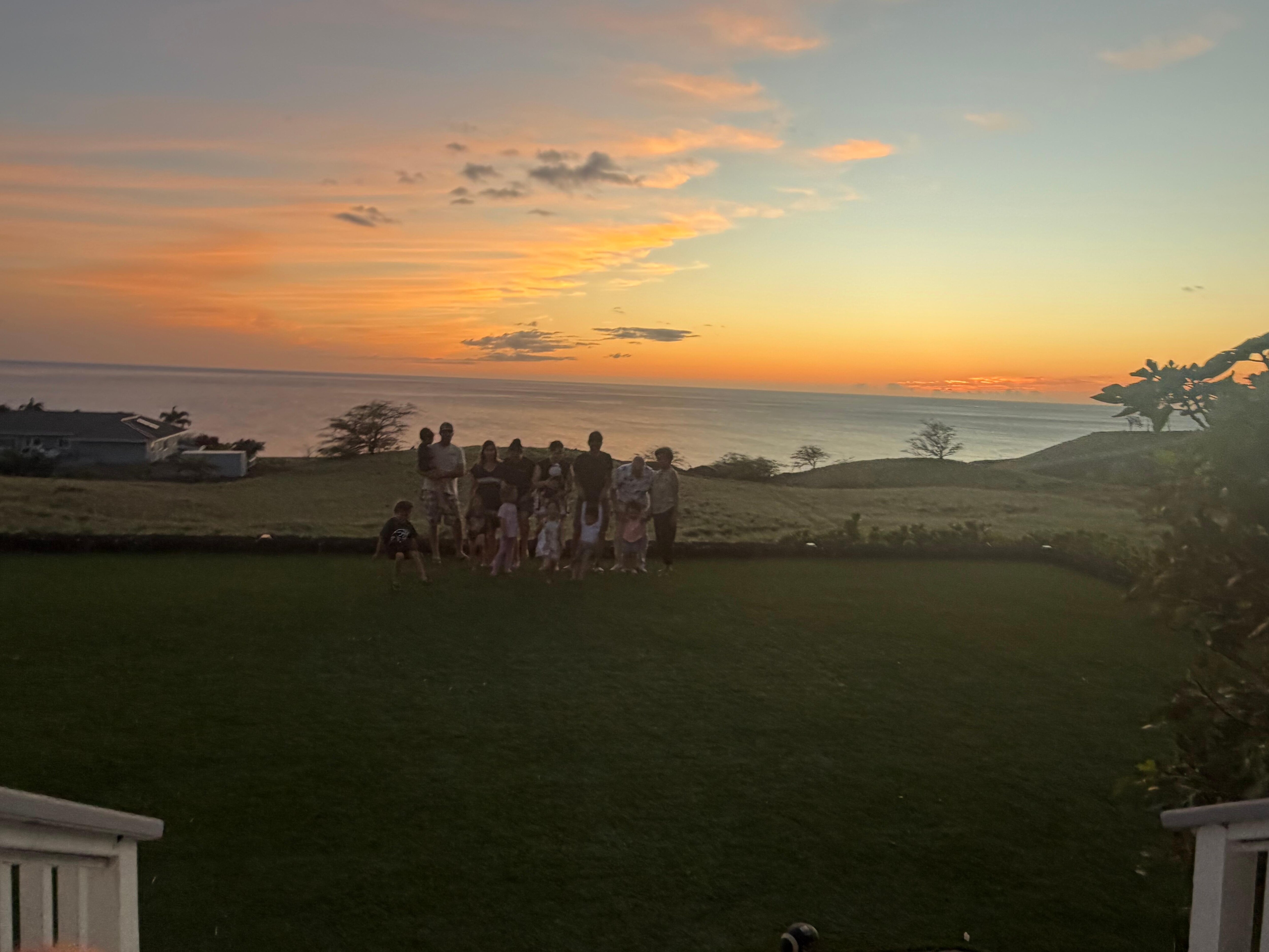 Front lawn area and another beautiful sunset