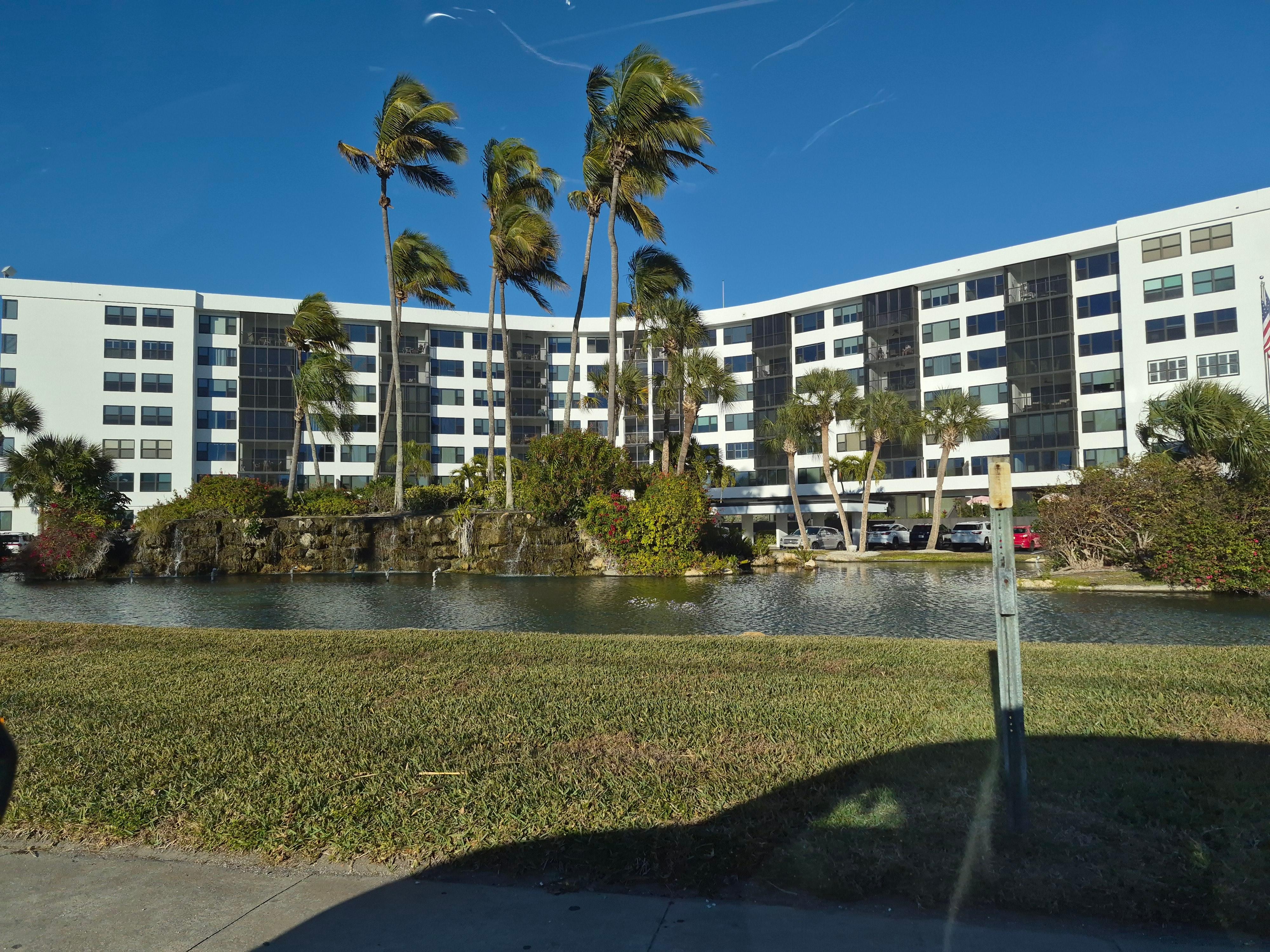 In front of harbor tower