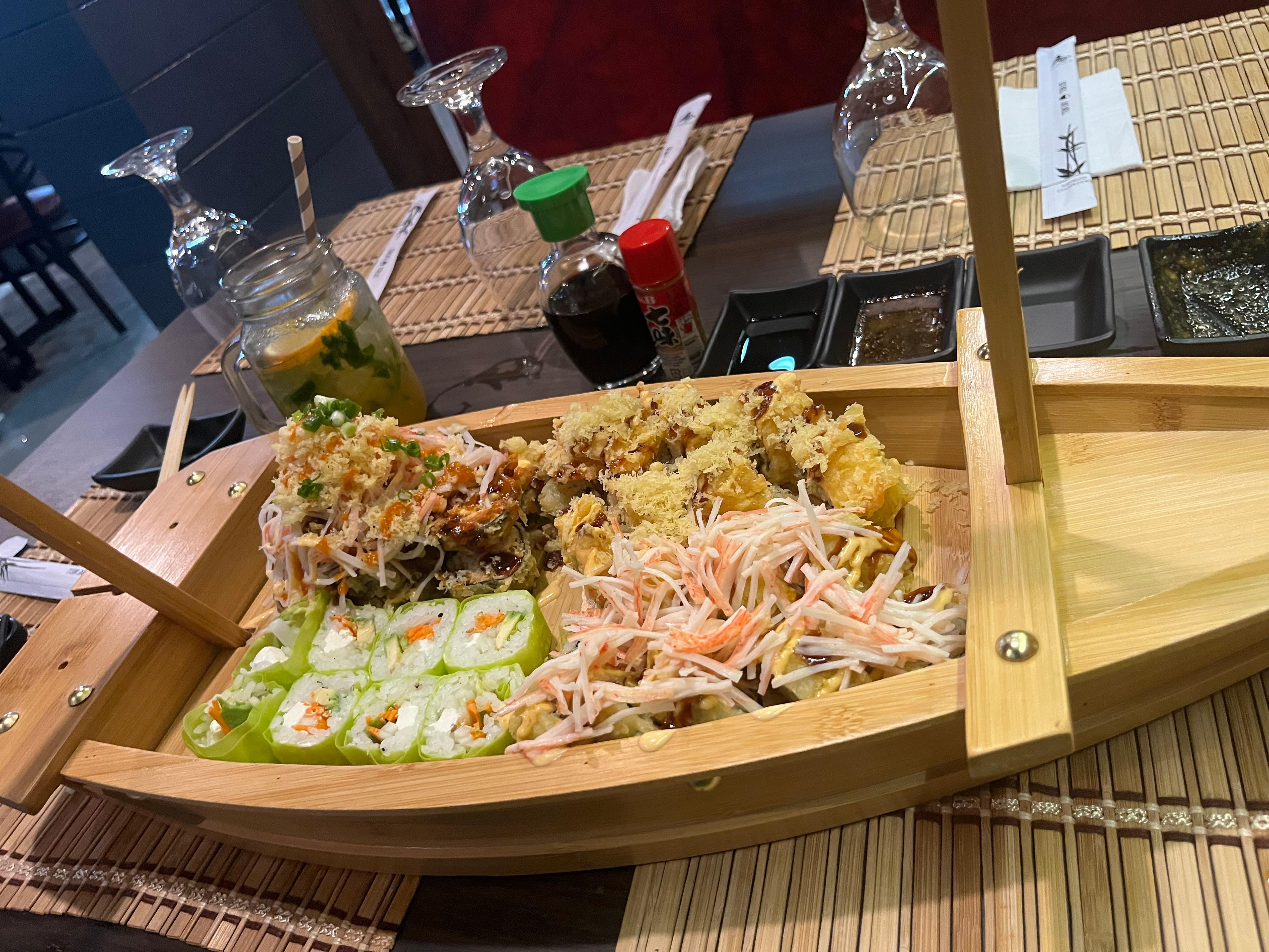 Sushi from Restaurant just downstairs on site