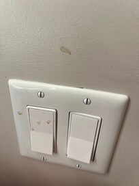 The light switch had dirt on it as same as for the wall
