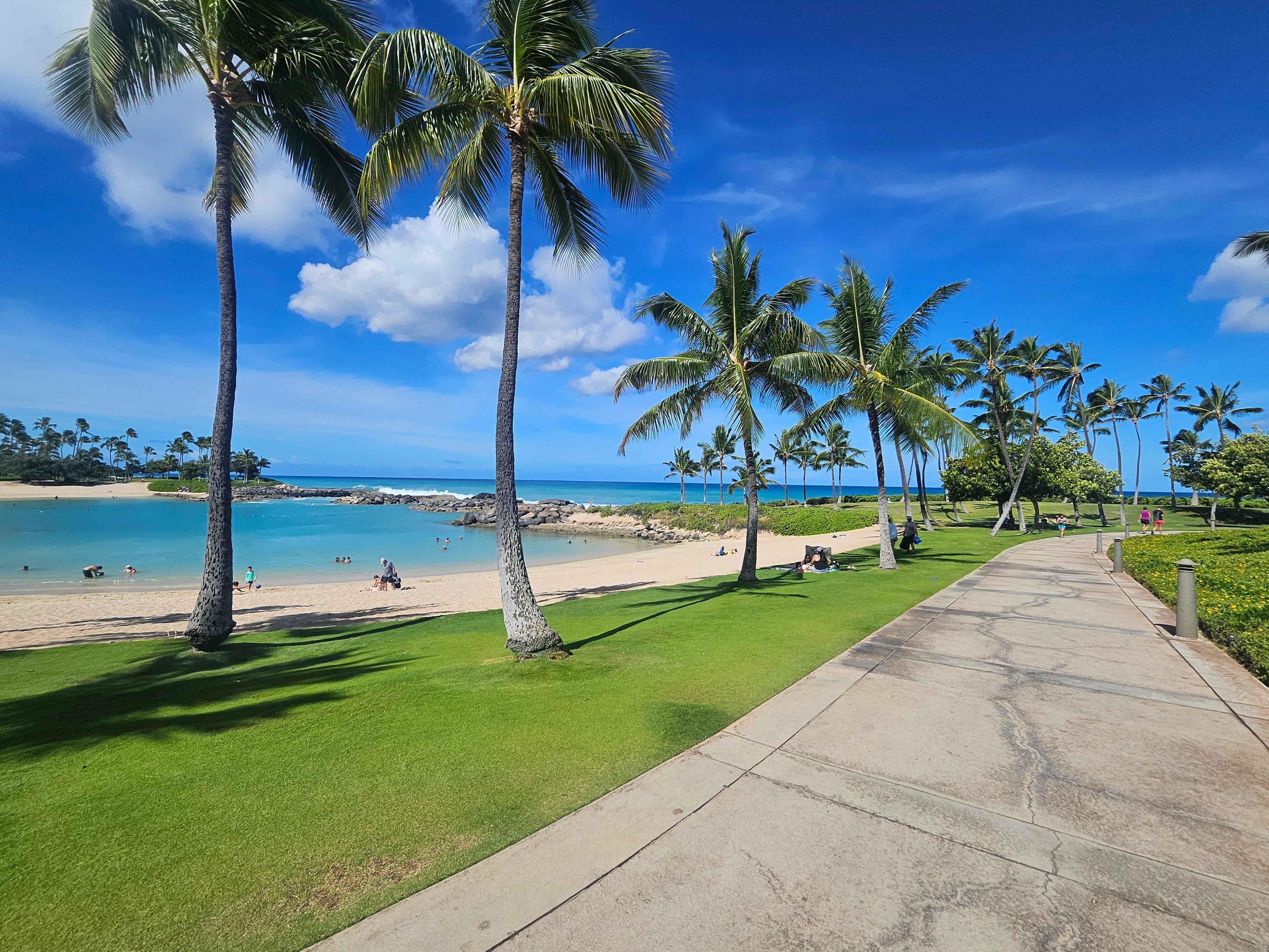 Beach walk behind the resort