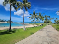 Beach walk behind the resort