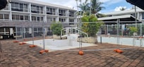 Pool terrace is a building site