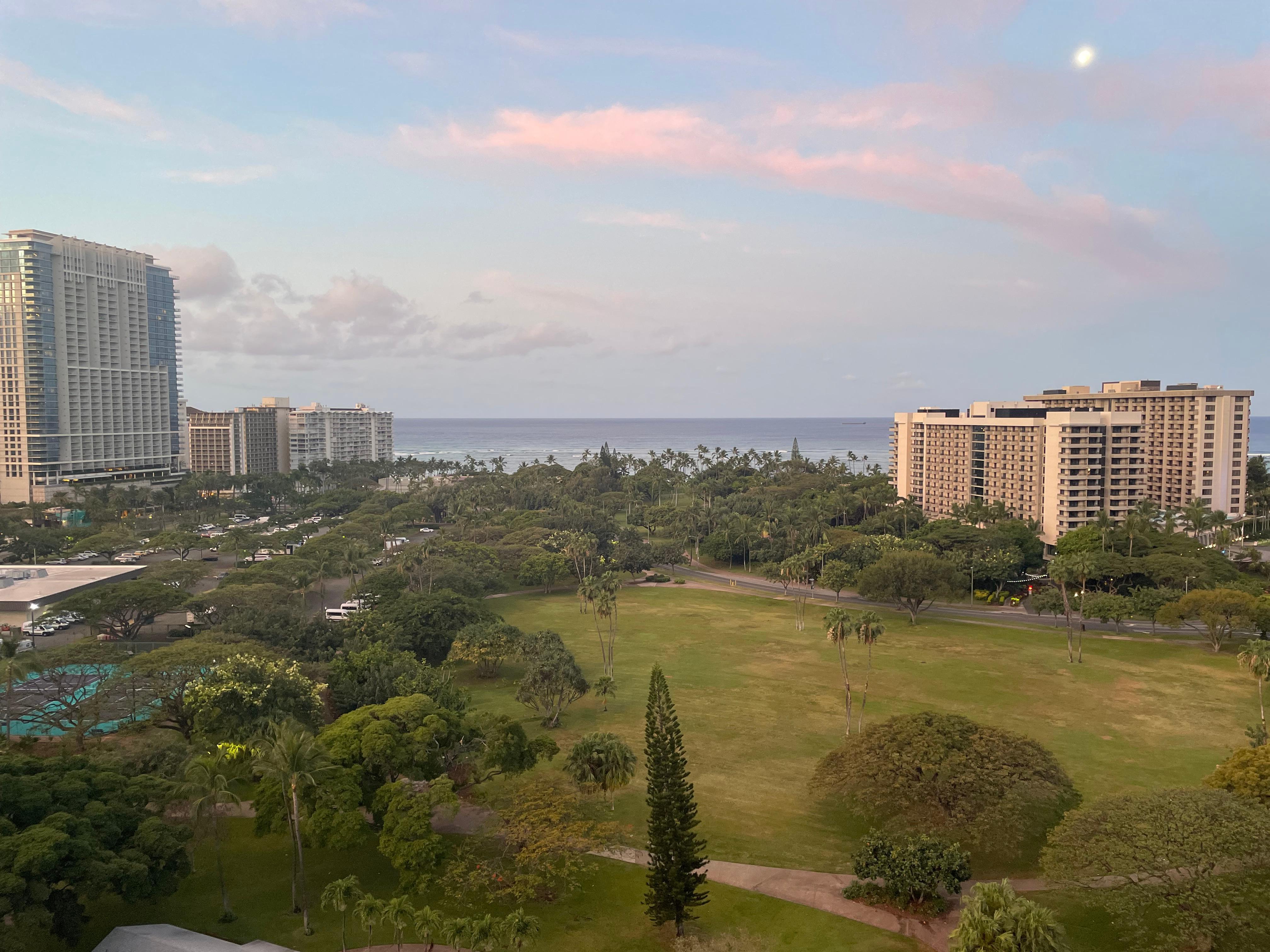 View from balcony of room