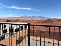 Construction site and Mountain View from upper deck.