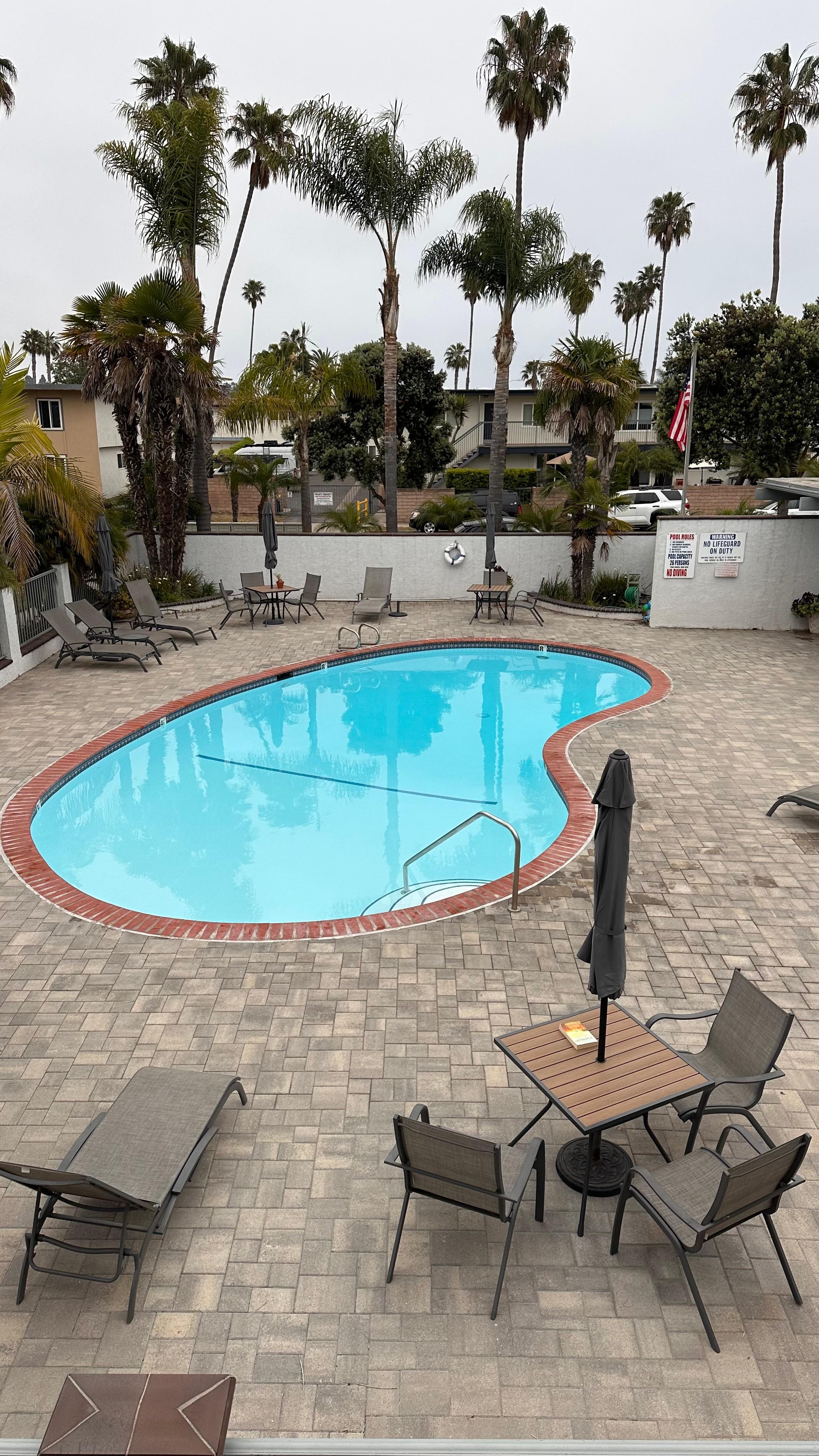 Pool view from the front door