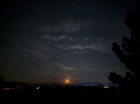The moon was rising as the stars twinkled - this was just a pic from my iPhone!