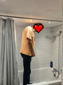 My husband couldn't shower and ceiling paint came off on his head