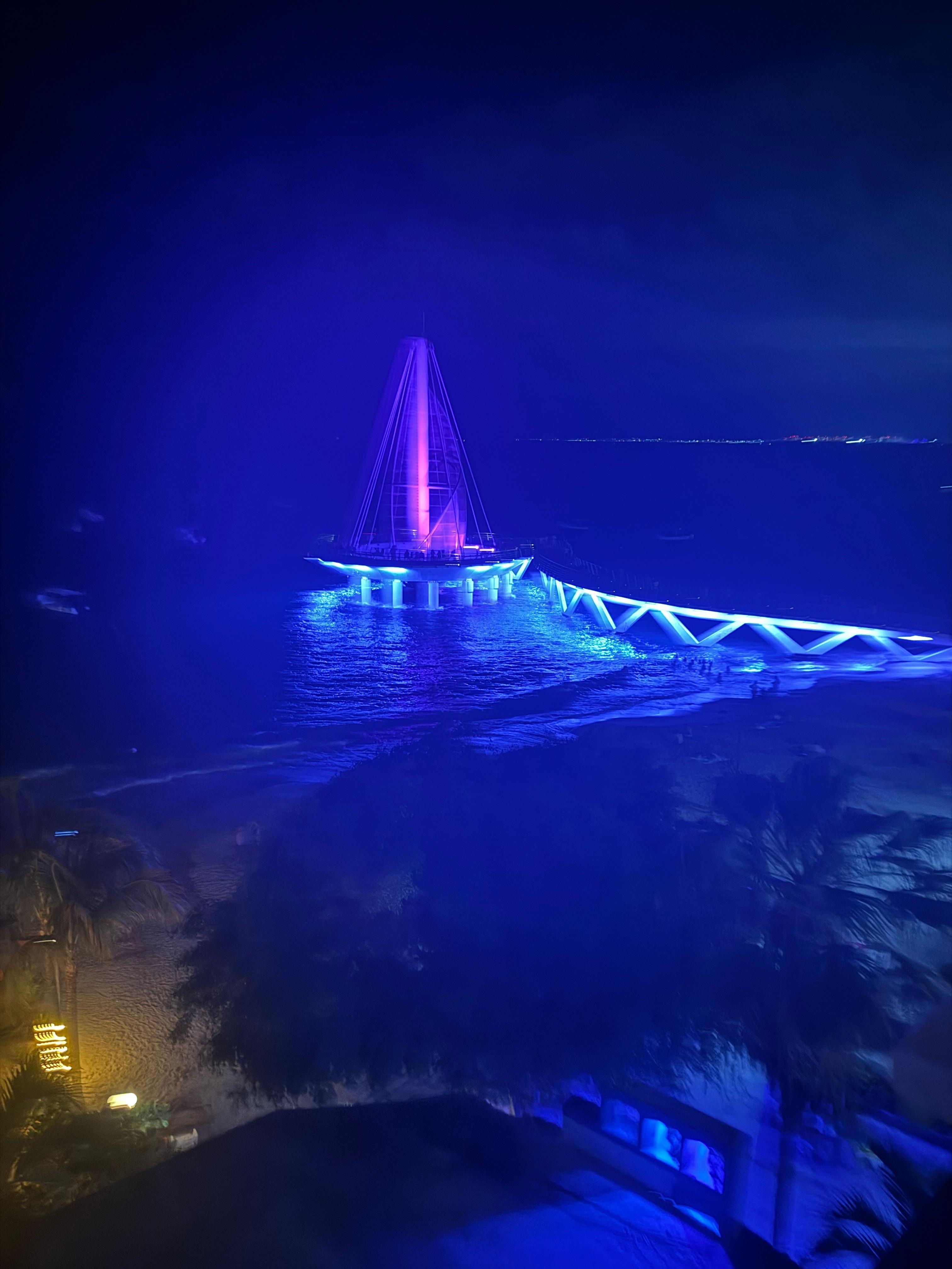 View from the balcony at night