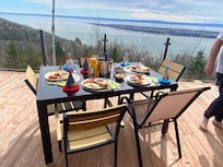 Birthday breakfast on the deck