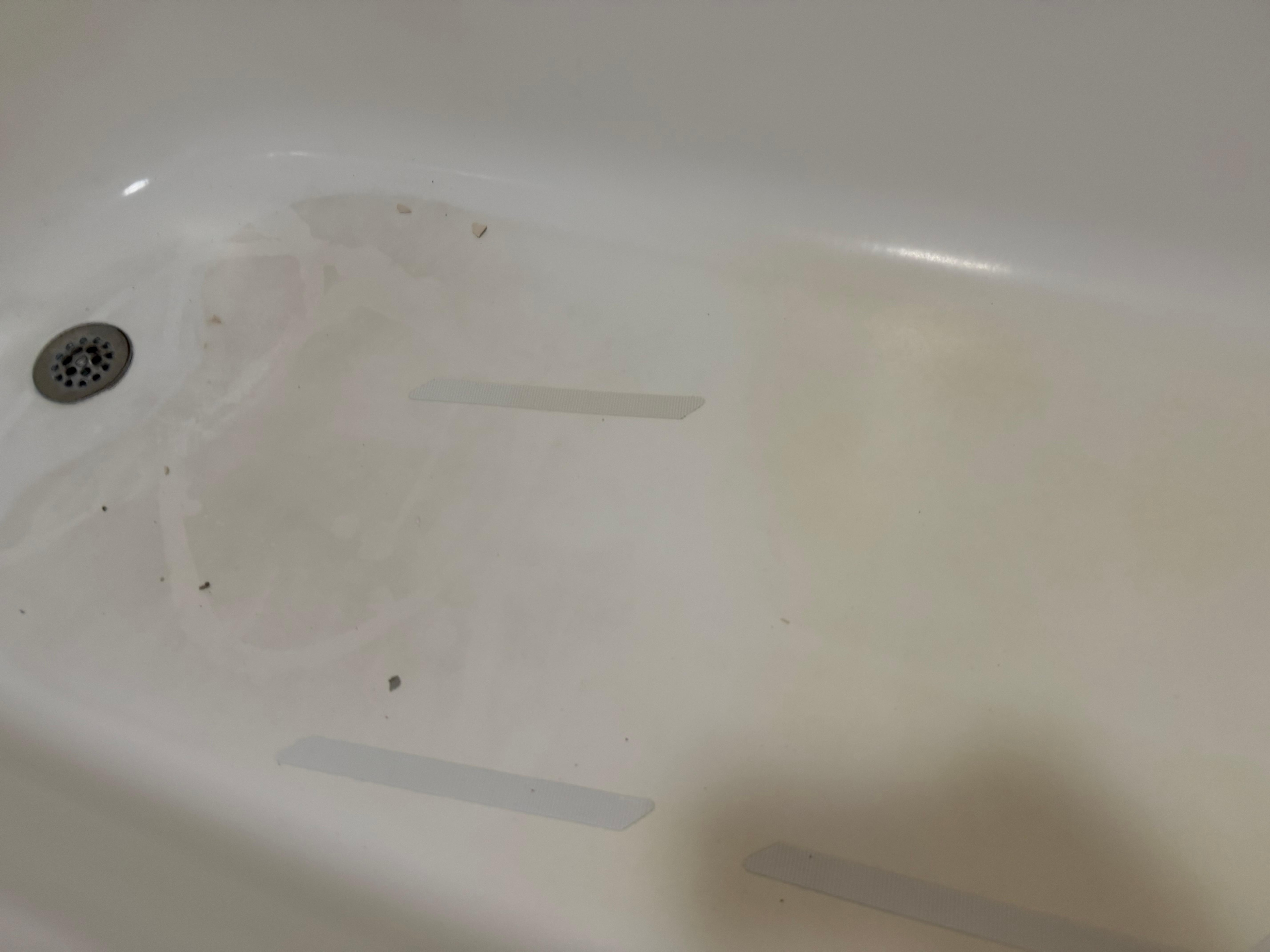 Washed the tub… this is as good as it gets here. 