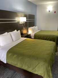 Two beds they were comfy don’t care for the green but very comfy none the less