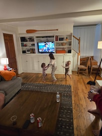 Dancing in the main living room.