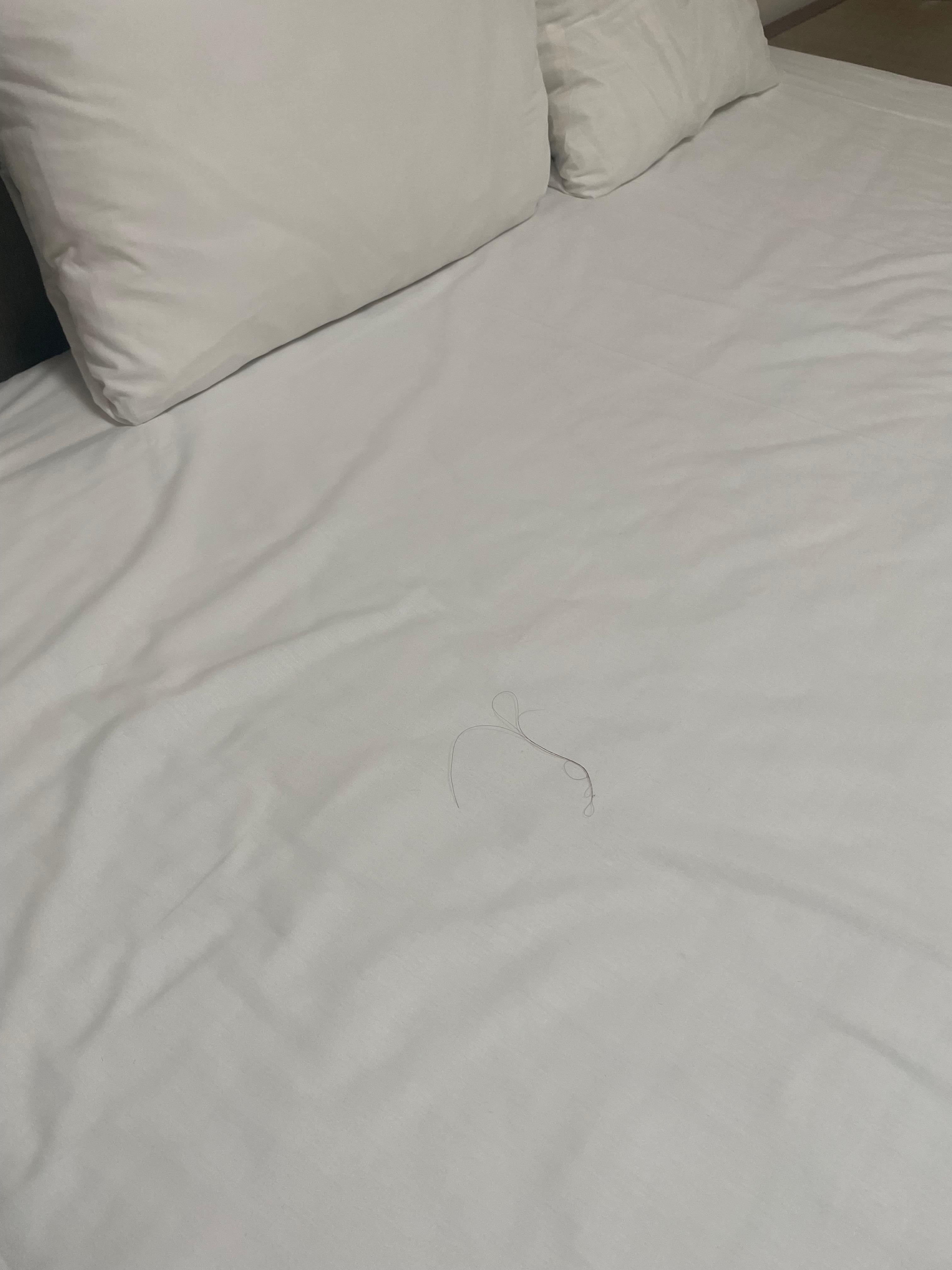 Cabellos en la cama y sábanas mal lavadas.