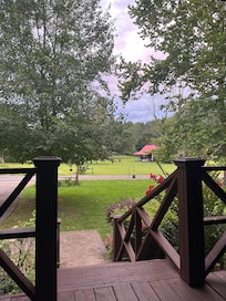 Relaxing on the front porch!