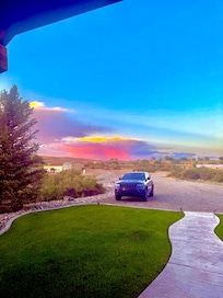 Sunset lighting up the sky