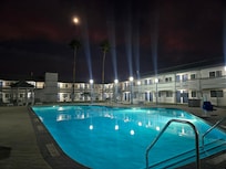 Night by the pool