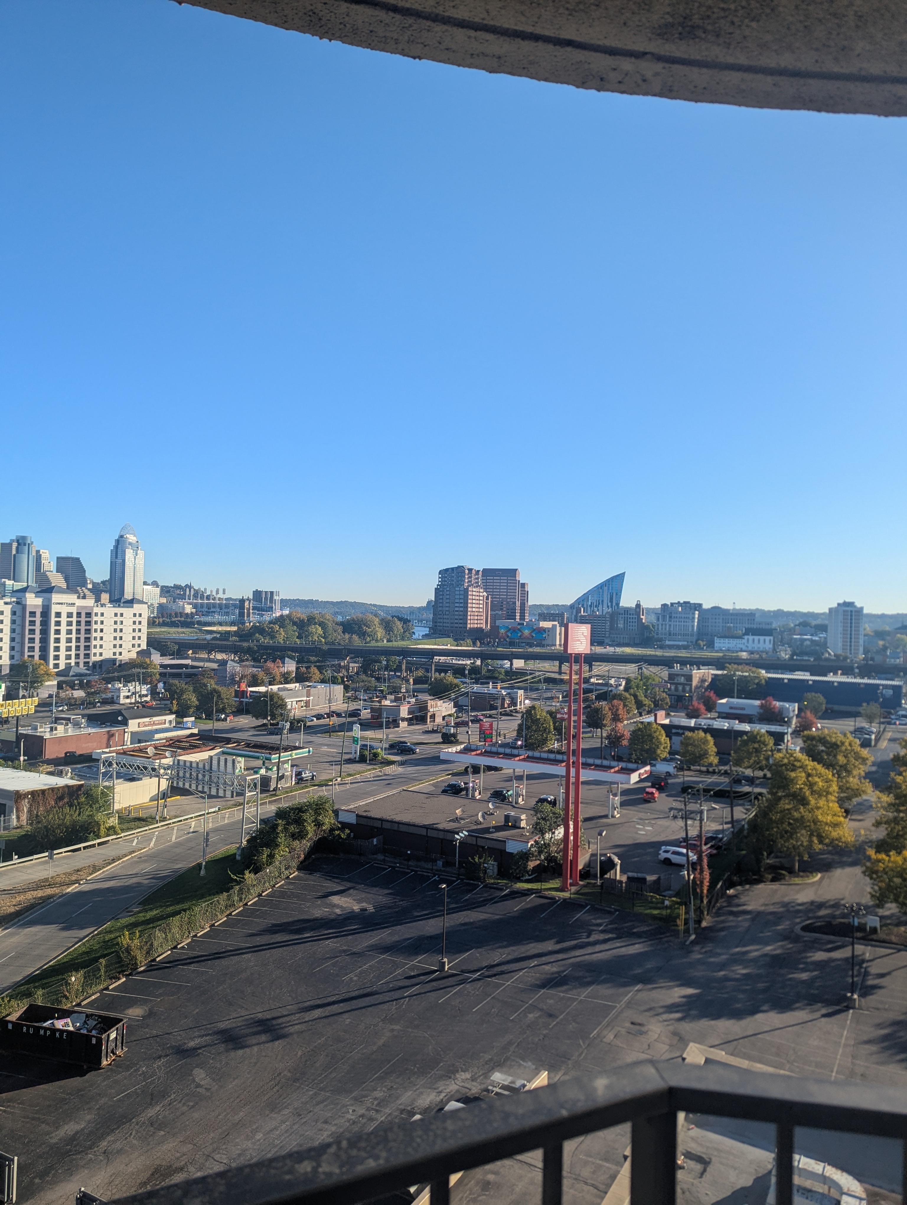 Views the morning from the room 