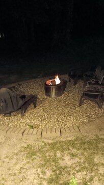 Fire pit area was excellent.