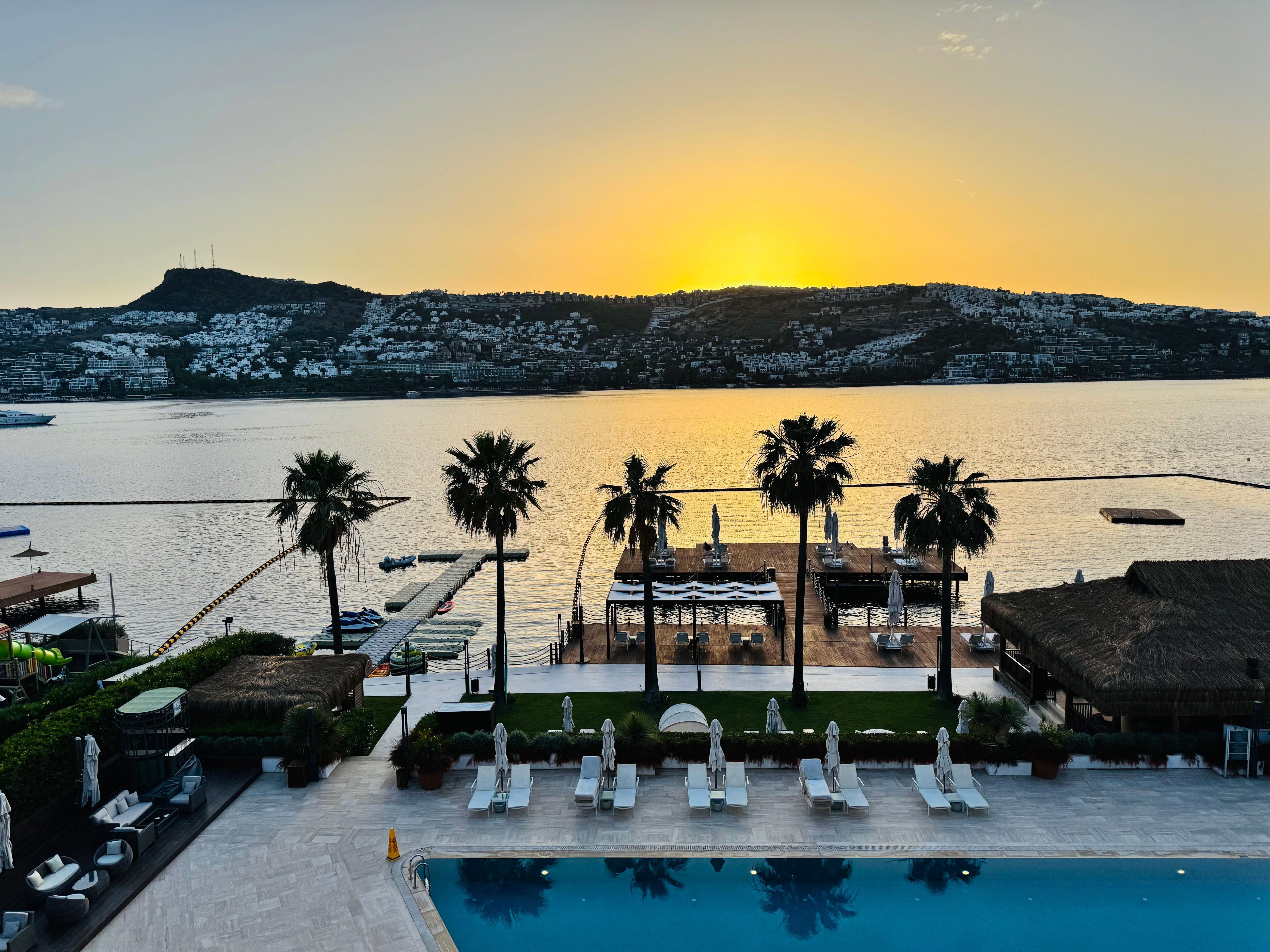 Sunset views from our room.