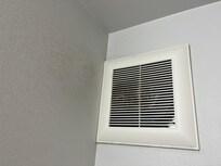 Extremely dirty fan in the bathroom